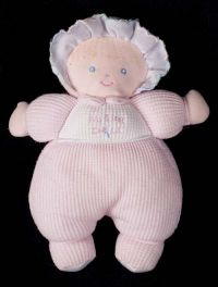Eden Girl My First Doll Pink White Thermal Waffle Plush Lovey